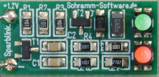 Modul: SMD-Sparblinker / Dauerblinker rot+grün mit 5mm-LEDs (ultrahell)